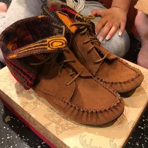 Ankorltan boots /Indian fabric/leather